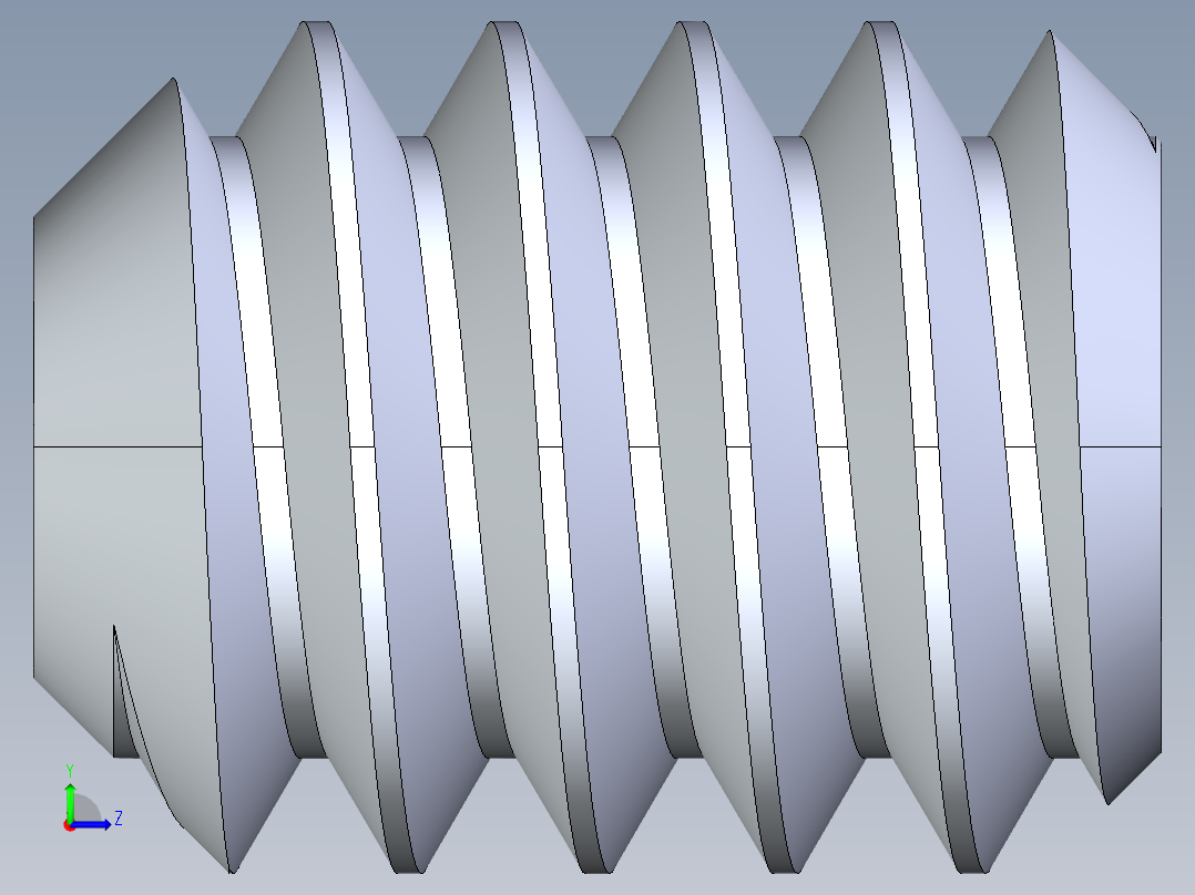 UNC 平头紧定螺钉-UNC SET SCREW 10-24 x0.250.STEP左视图