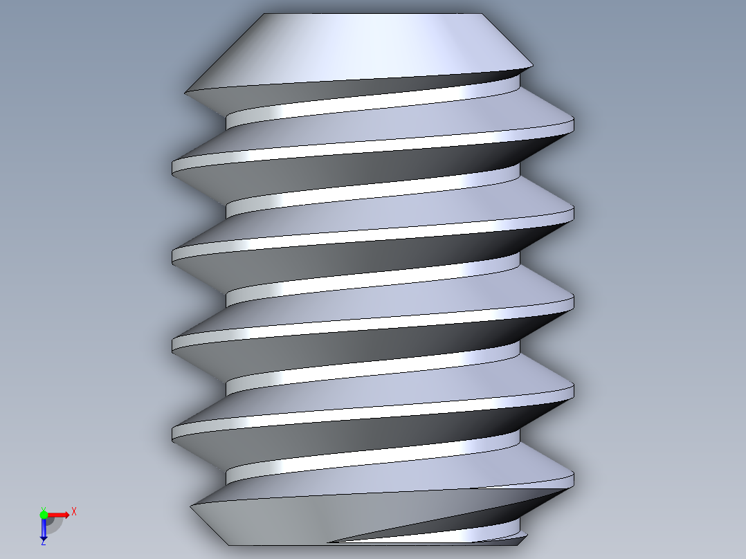 UNC 平头紧定螺钉-UNC SET SCREW 10-24 x0.250.STEP俯视图