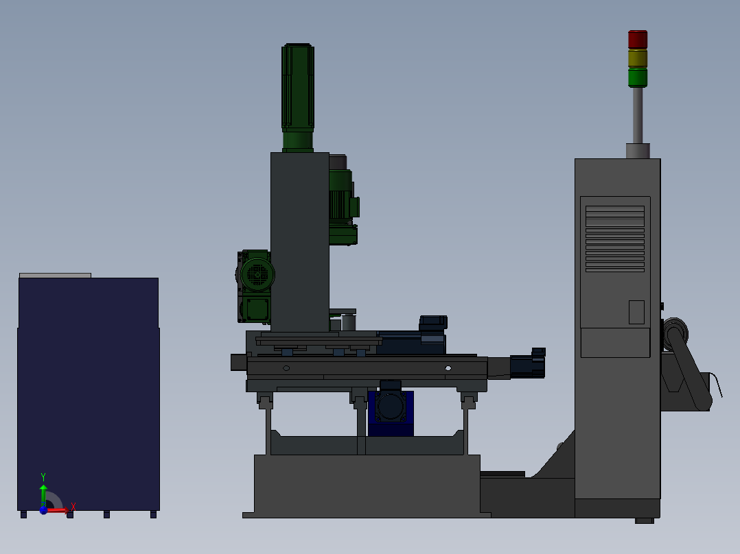 电梯用面板平面加工专用机床前视图