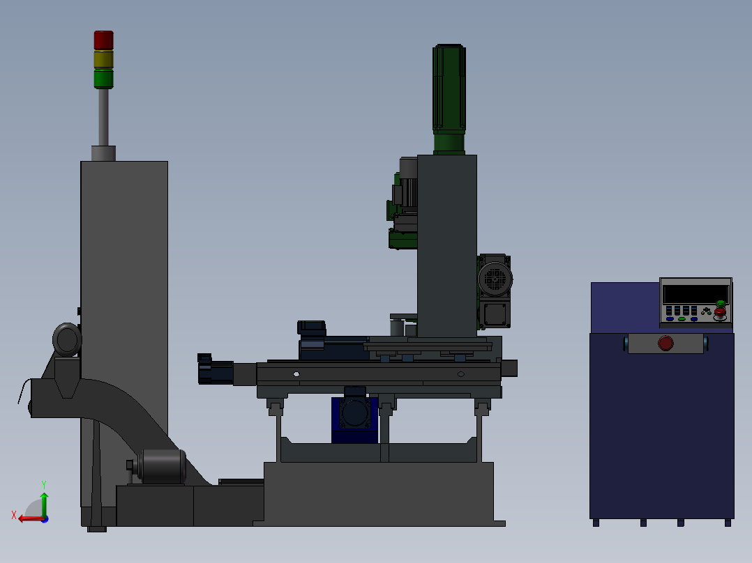 电梯用面板平面加工专用机床后视图