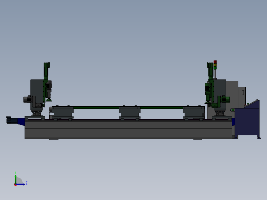 电梯用面板平面加工专用机床左视缩略图