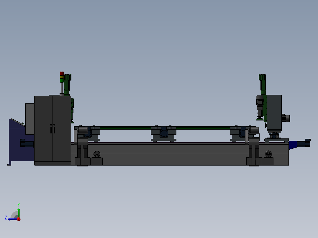 电梯用面板平面加工专用机床右视图