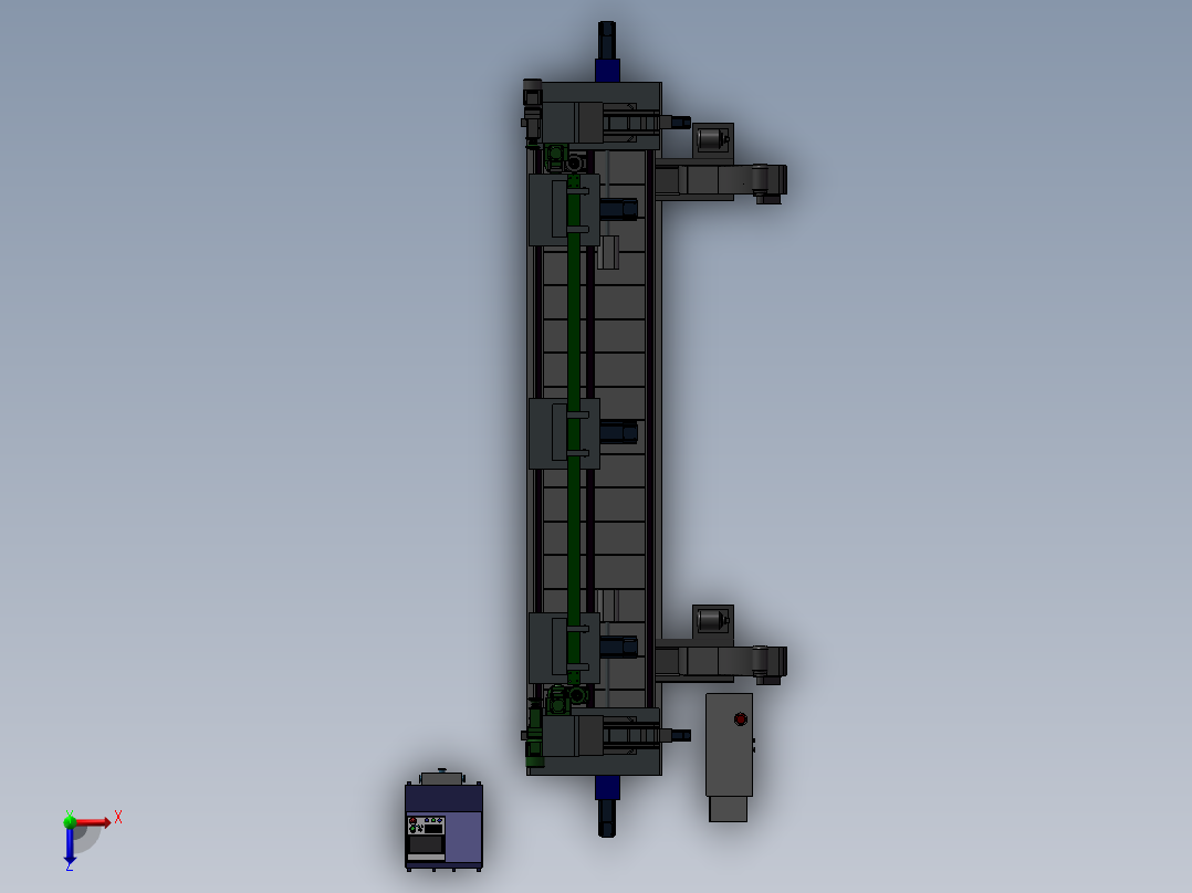 电梯用面板平面加工专用机床俯视图