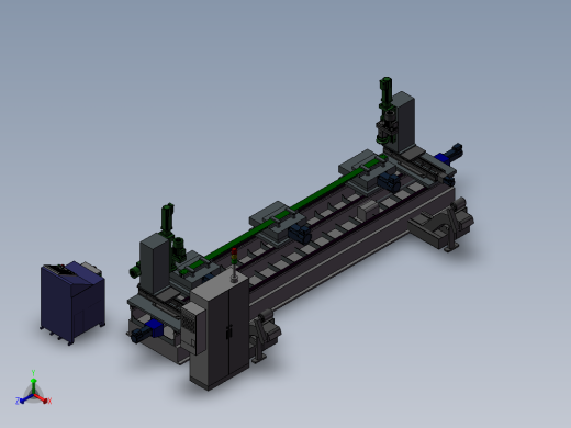 电梯用面板平面加工专用机床正等轴测缩略图