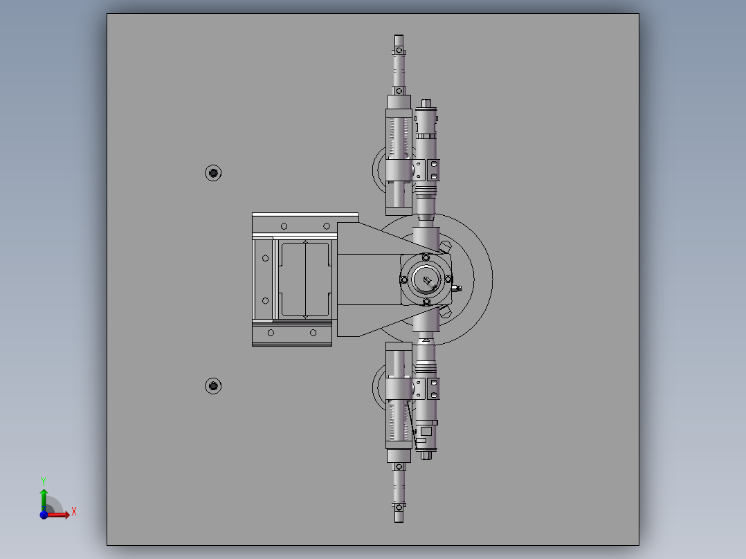 切齿机设计模型前视图