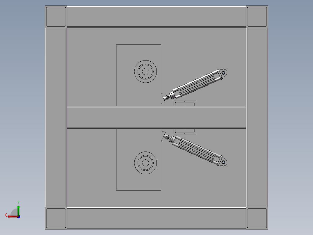 切齿机设计模型后视图