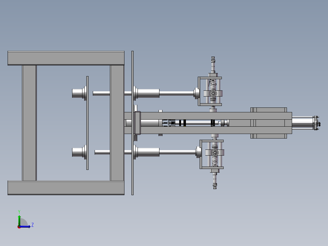 切齿机设计模型左视图