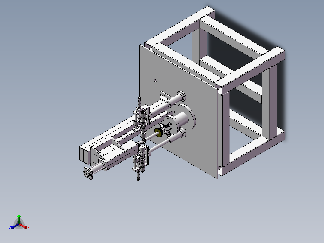 切齿机设计模型正等轴测图