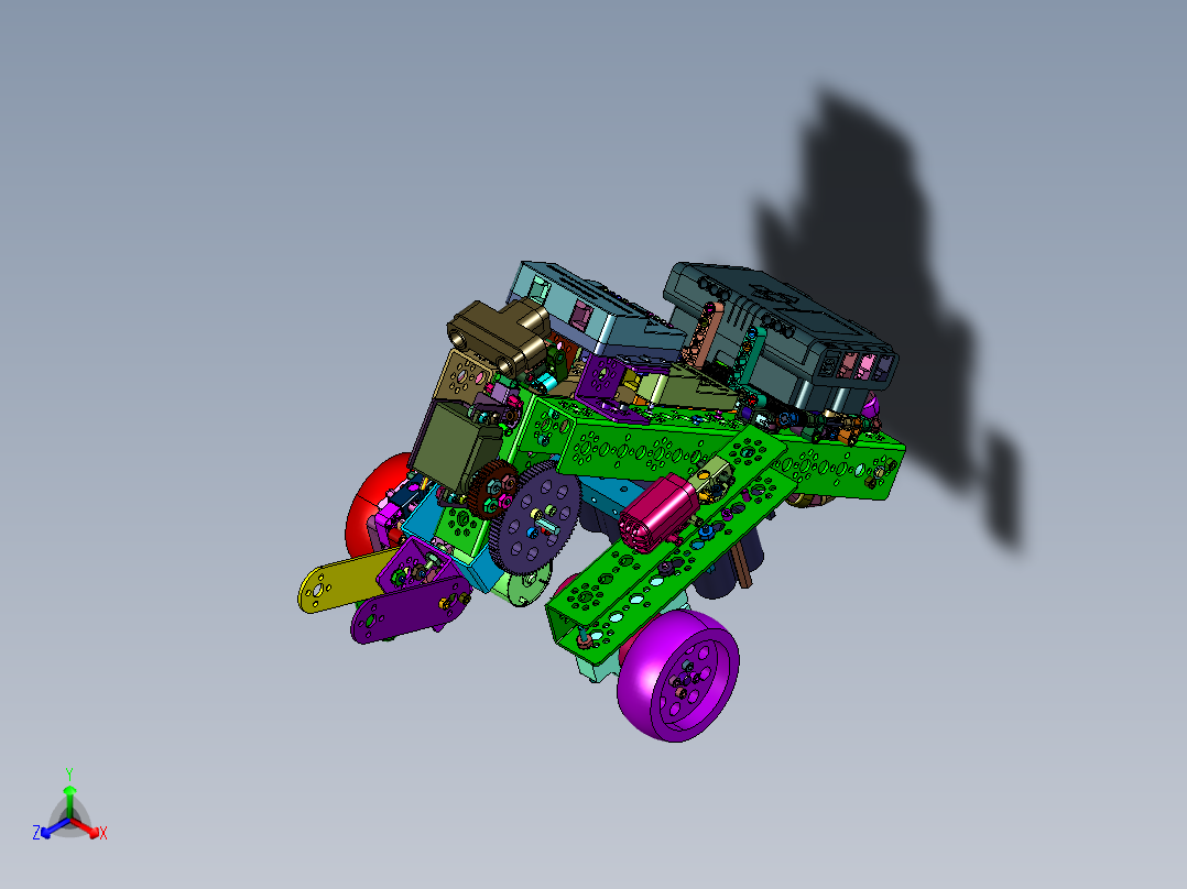 无线遥控三轮机器人小车