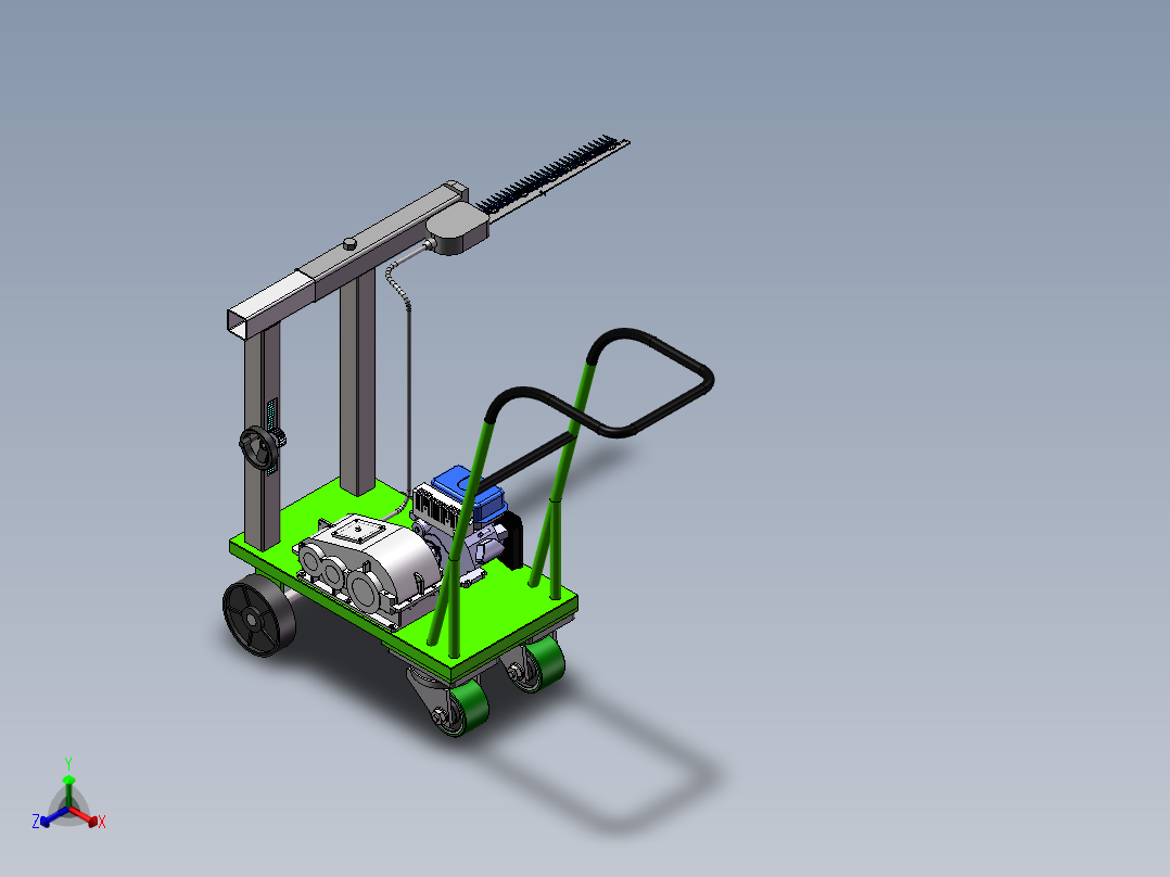 果园及草坪修剪机SW三维图=783689=300正等轴测图