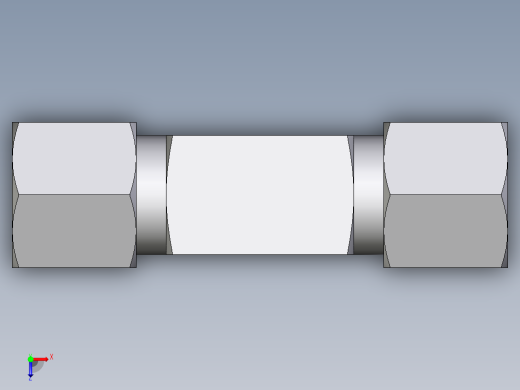 卡套式工业通用硬管接头EO_Male_stud_run_tee_TE08LRCF俯视缩略图