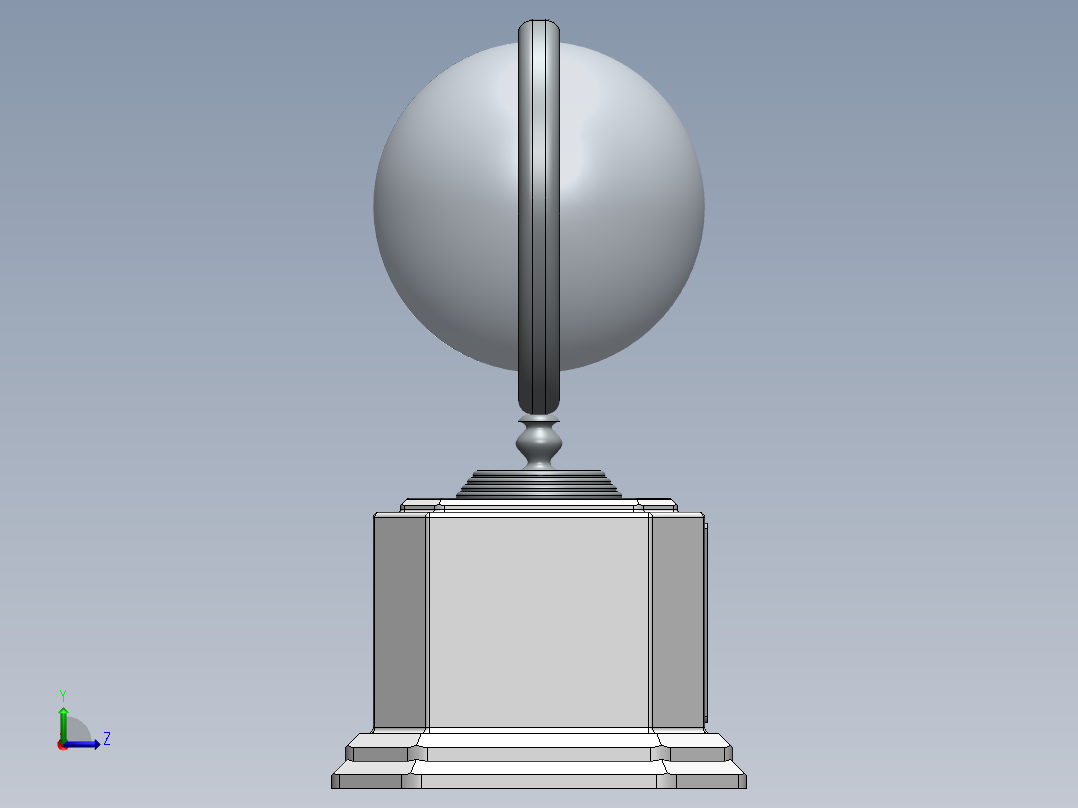 工程奖杯左视图