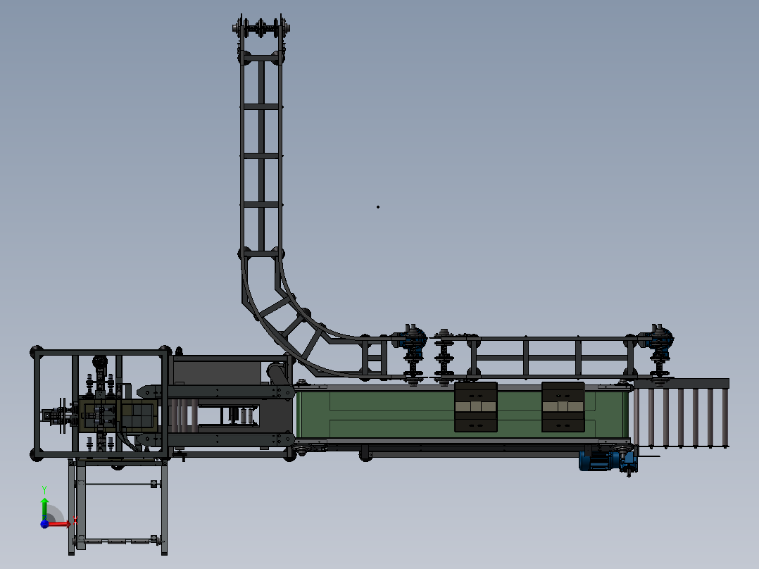 转角输送线前视图