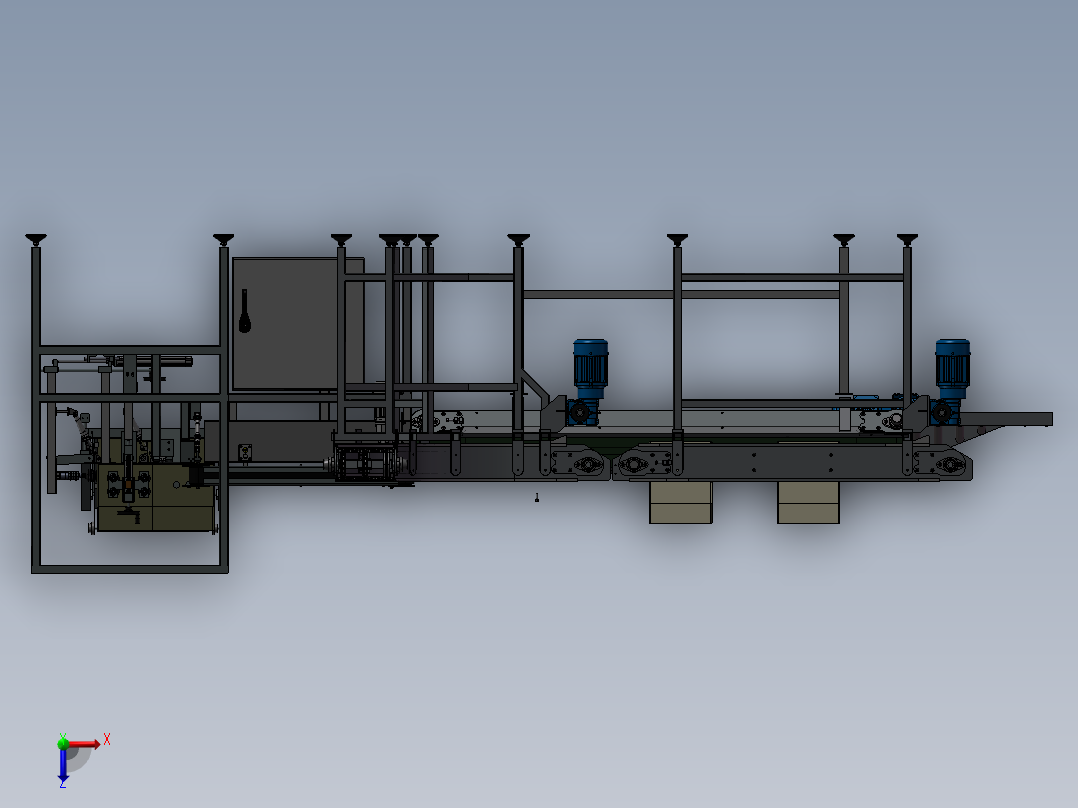 转角输送线俯视图