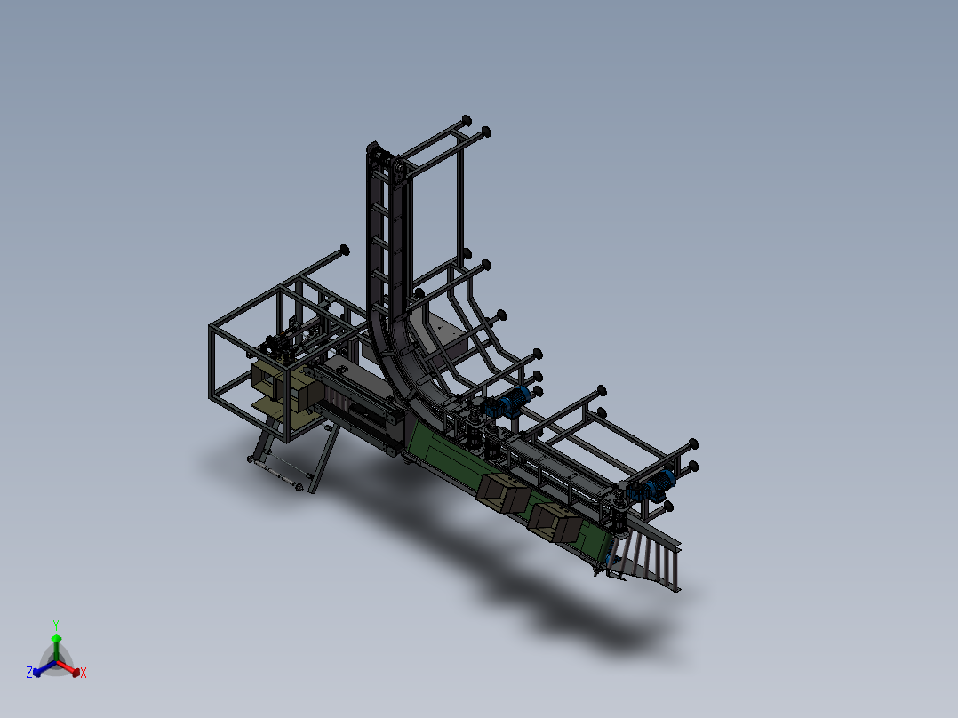 转角输送线正等轴测图