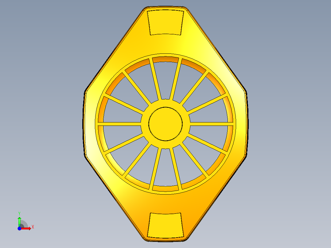 UG手机散热器模型前视图