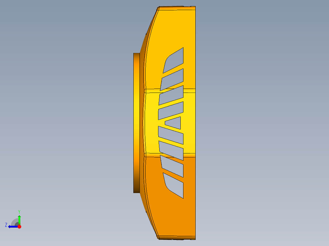 UG手机散热器模型右视图