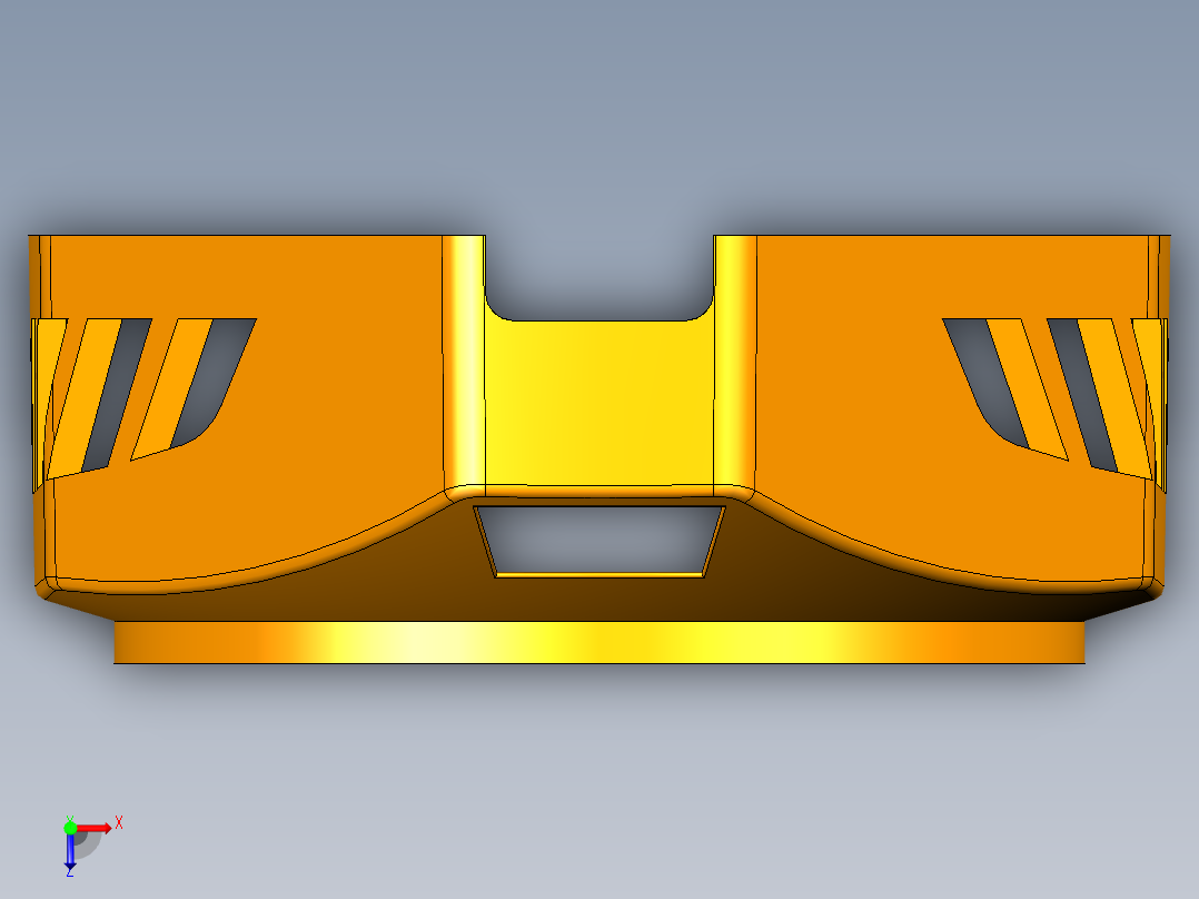UG手机散热器模型俯视图