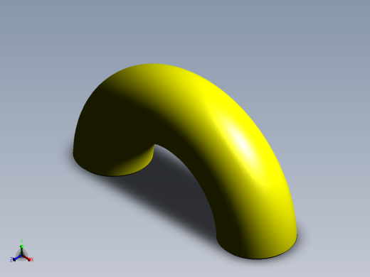 180deg lr inch elbow正等轴测缩略图