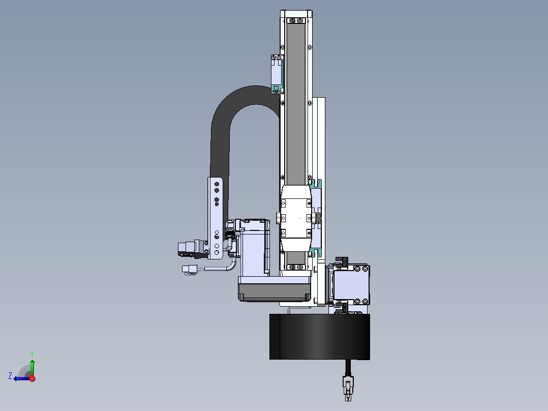 内嵌直交机械手XYG系列XYG210-A1右视图
