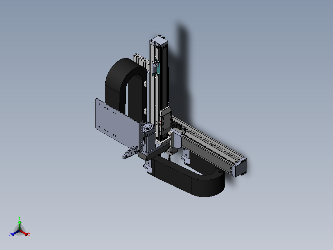内嵌直交机械手XYG系列XYG210-A1正等轴测图
