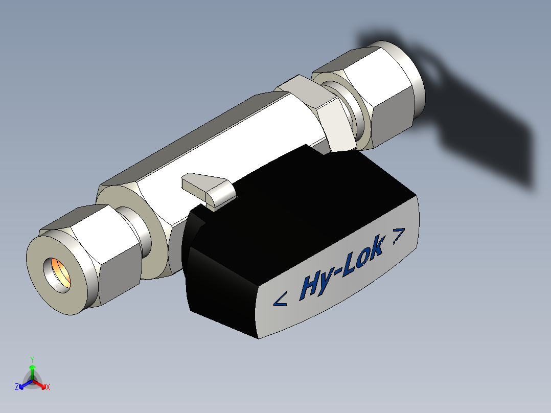 带锁球阀110P系列 1-4英寸主视图