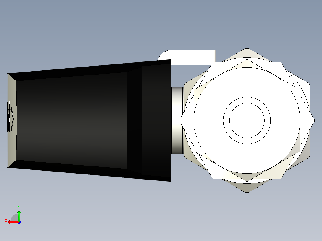 带锁球阀110P系列 1-4英寸后视图