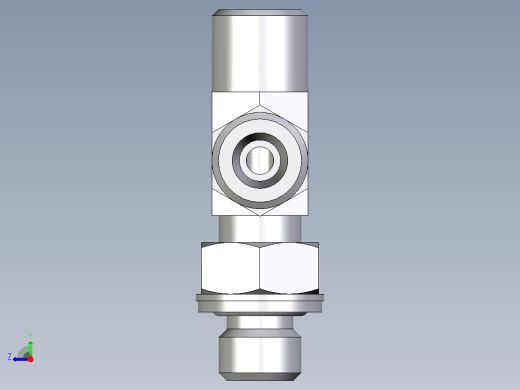 卡套式工业通用硬管接头EO_Adjustable_locknut_run_tee_LEE06SMOMDCF右视缩略图