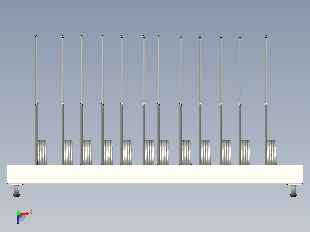 用于农场漫游车机器人的齿状除草机附件俯视图