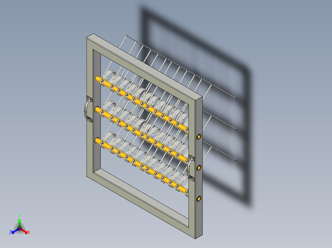用于农场漫游车机器人的齿状除草机附件正等轴测图