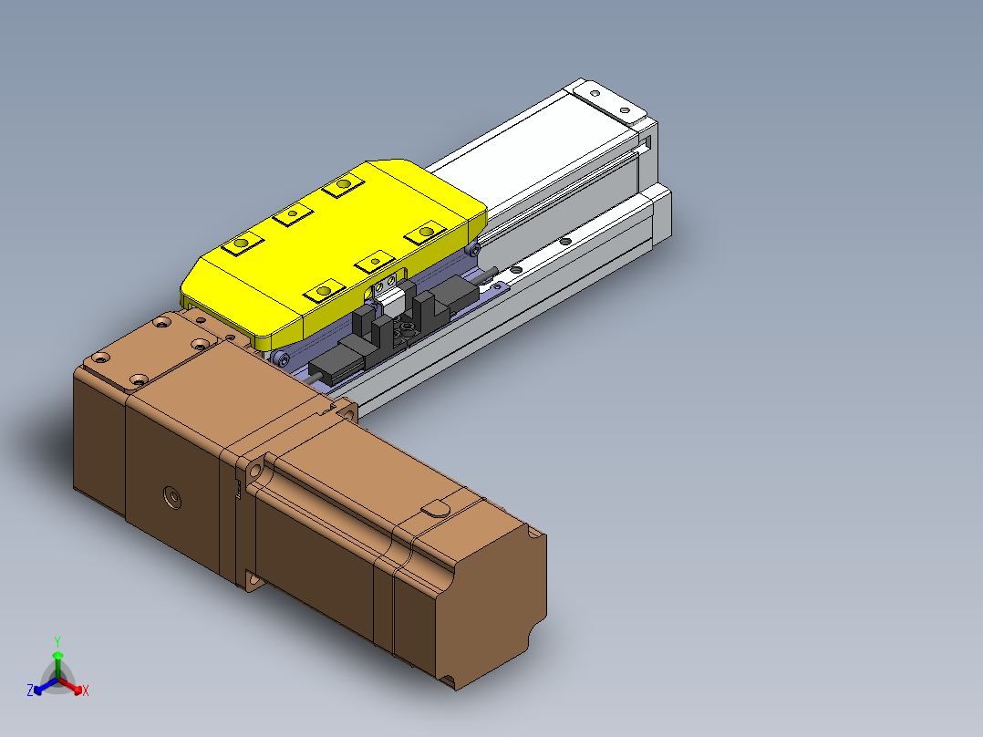 GTA内嵌同步带全封闭GTA5-BL-57步进正等轴测图
