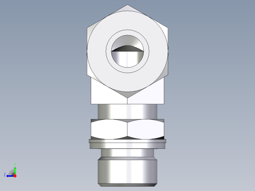 卡套式工业通用硬管接头EO_Adjustable_Locknut_elbow_WEE16ZSMCF右视缩略图