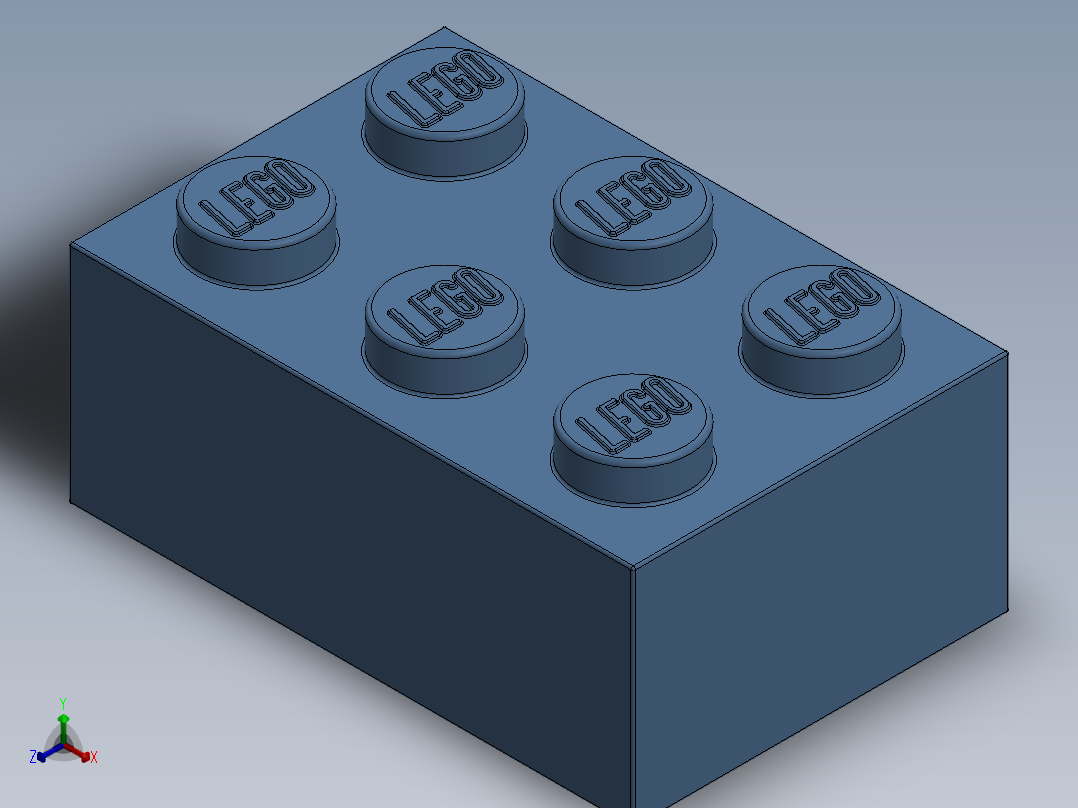 乐高套装 4421基本积木-4210130 - 3002 Medium Blue Brick 2 x 3.SLDPRT