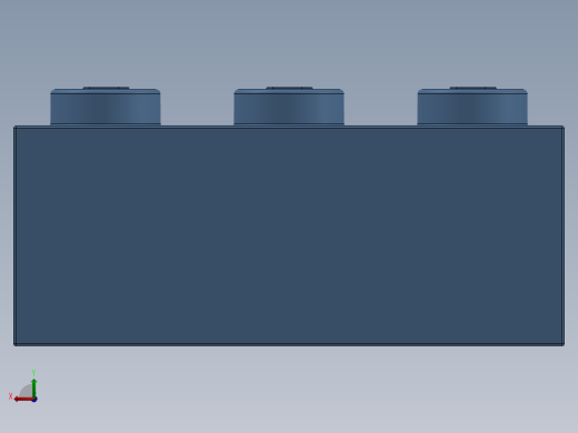 乐高套装 4421基本积木-4210130 - 3002 Medium Blue Brick 2 x 3.SLDPRT后视缩略图