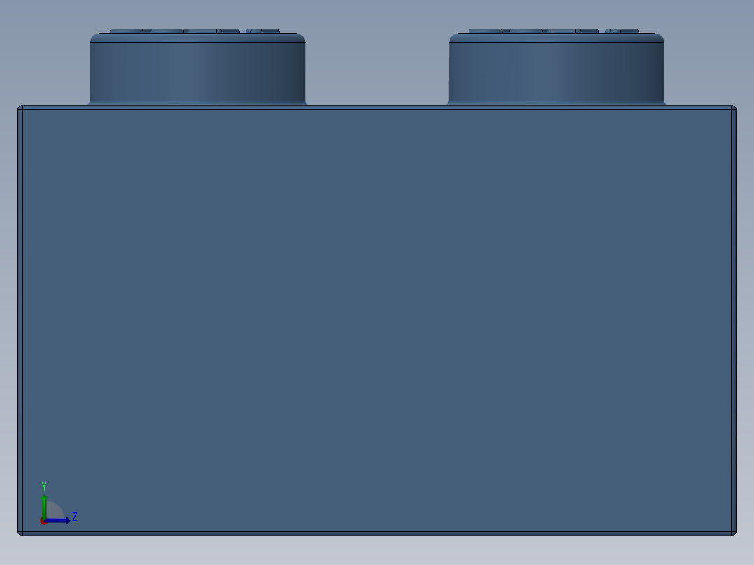 乐高套装 4421基本积木-4210130 - 3002 Medium Blue Brick 2 x 3.SLDPRT左视图