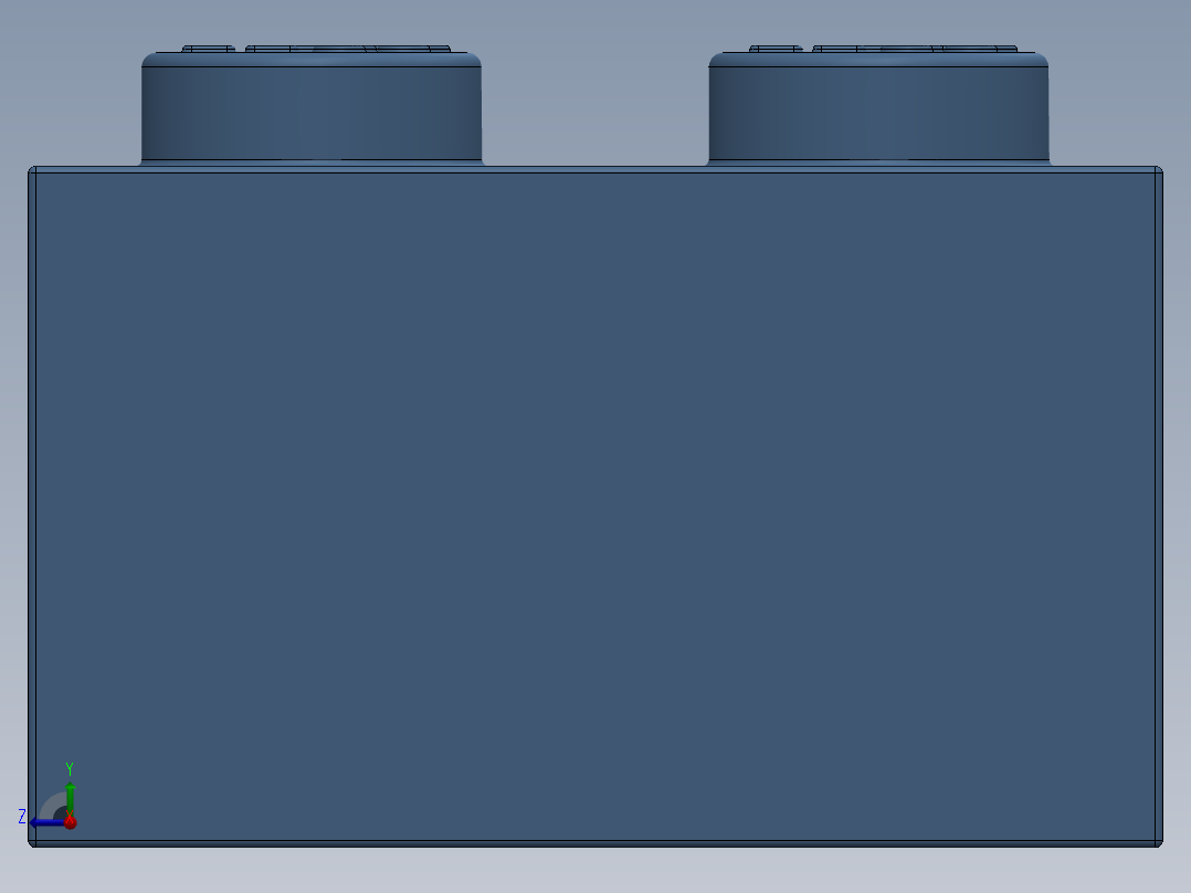 乐高套装 4421基本积木-4210130 - 3002 Medium Blue Brick 2 x 3.SLDPRT右视图