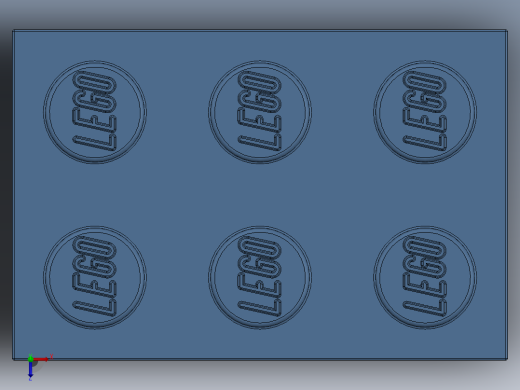 乐高套装 4421基本积木-4210130 - 3002 Medium Blue Brick 2 x 3.SLDPRT俯视缩略图