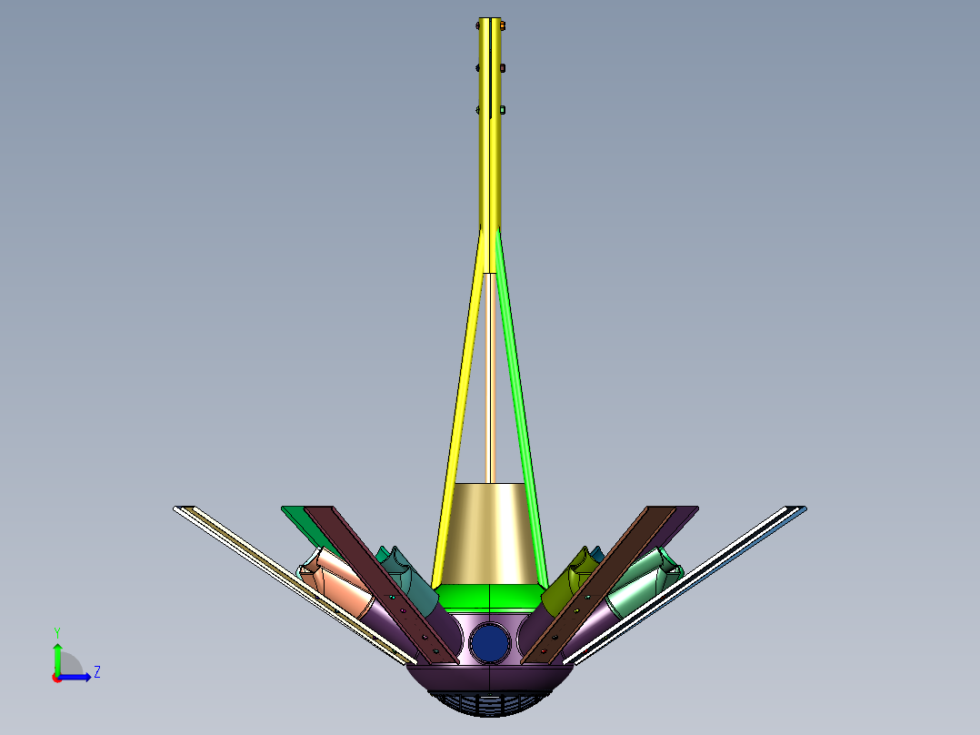 小型风力太阳能发电系统左视图