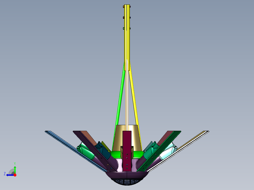 小型风力太阳能发电系统右视图