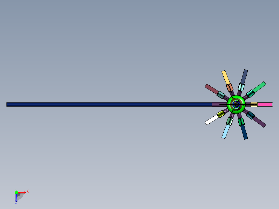 小型风力太阳能发电系统俯视图