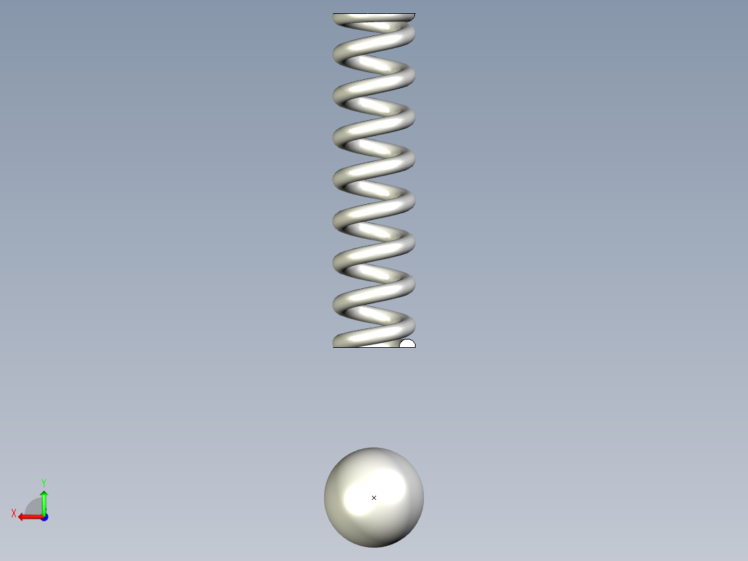 SNAP式用彈簧&珠子MS-3D多系列多零件图纸模型后视图