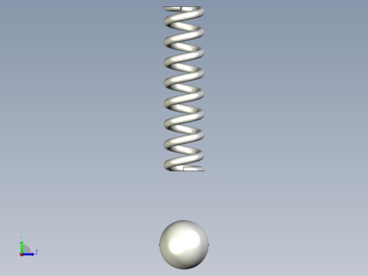 SNAP式用彈簧&珠子MS-3D多系列多零件图纸模型左视缩略图