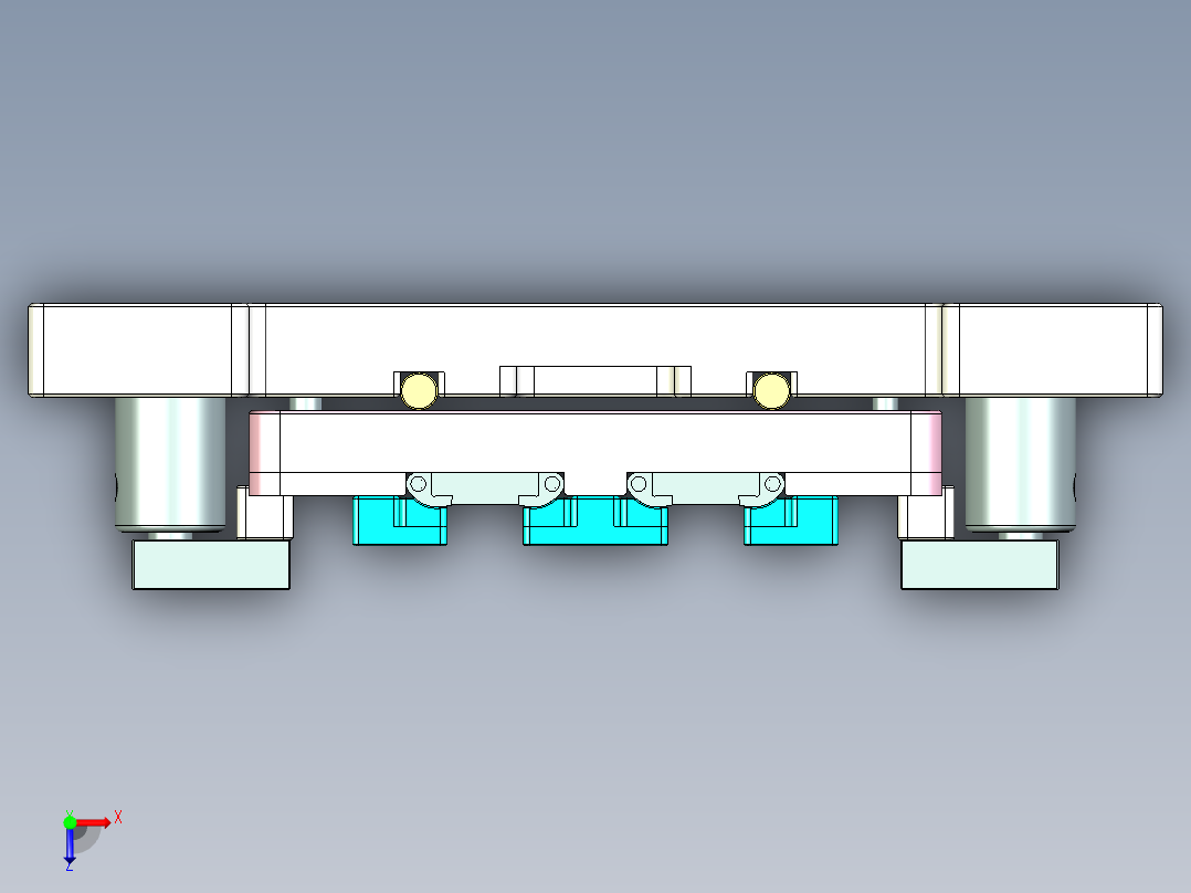 t100Chi-笔记本CNC工装夹具三维模型CNC1俯视图
