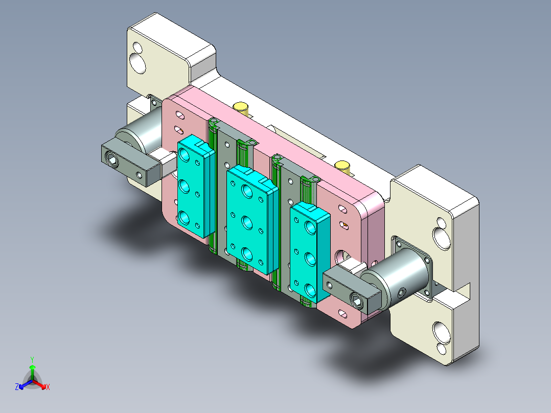 t100Chi-笔记本CNC工装夹具三维模型CNC1正等轴测图