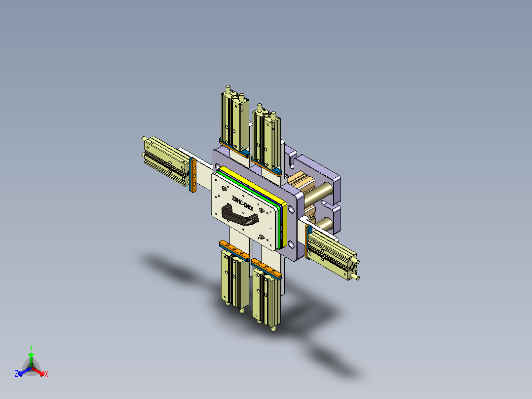 Z581C-笔记本CNC工装夹具三维模型CNC6-0902主视图