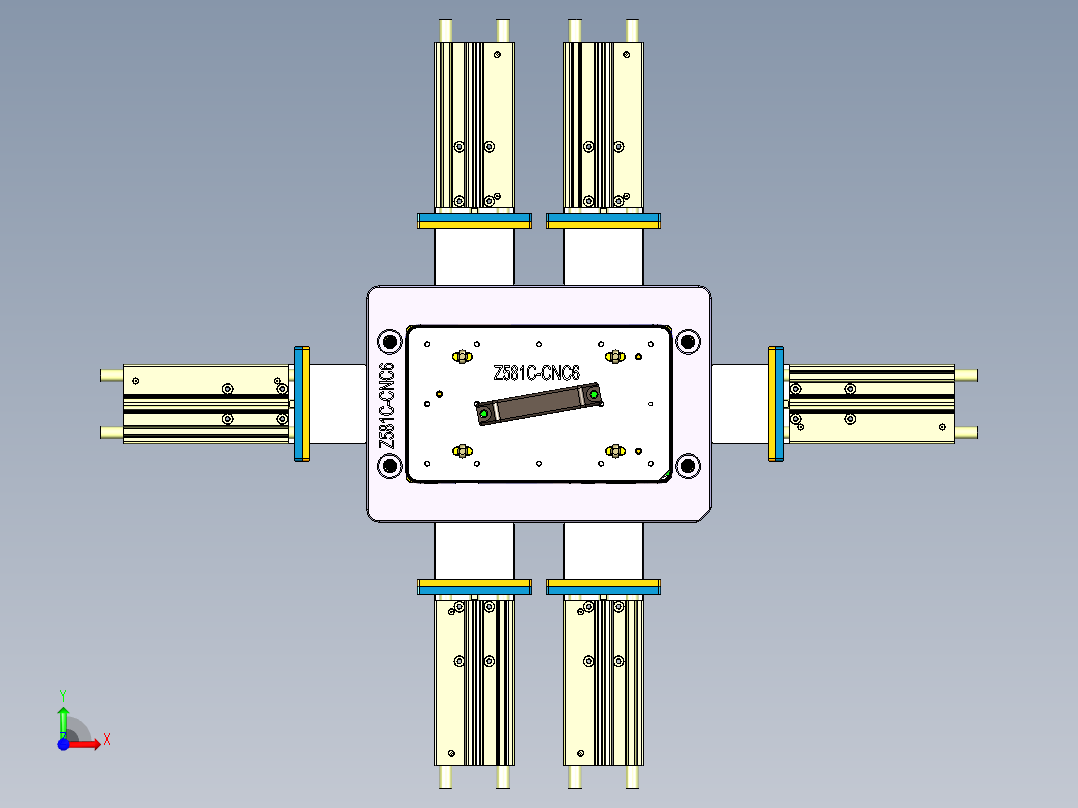 Z581C-笔记本CNC工装夹具三维模型CNC6-0902前视图