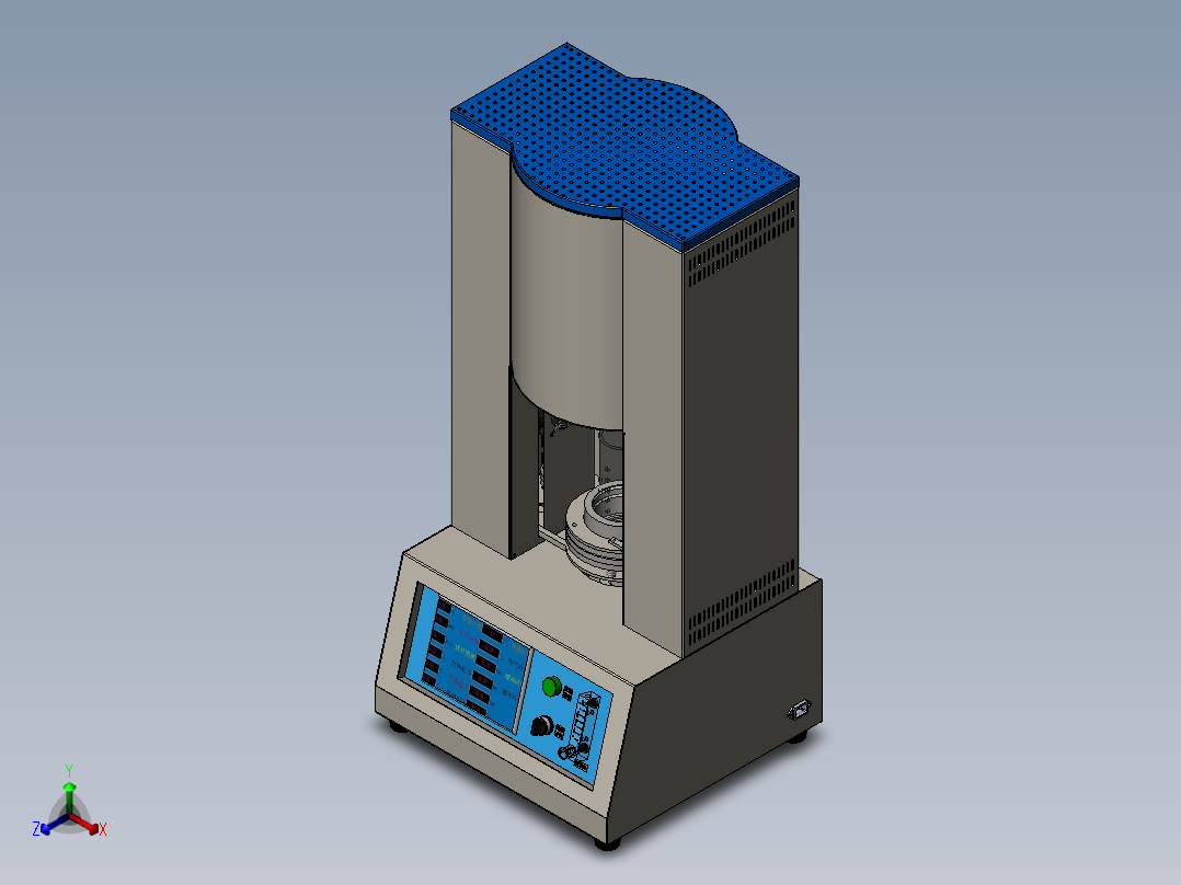 真空烤瓷炉sw21可编辑正等轴测图