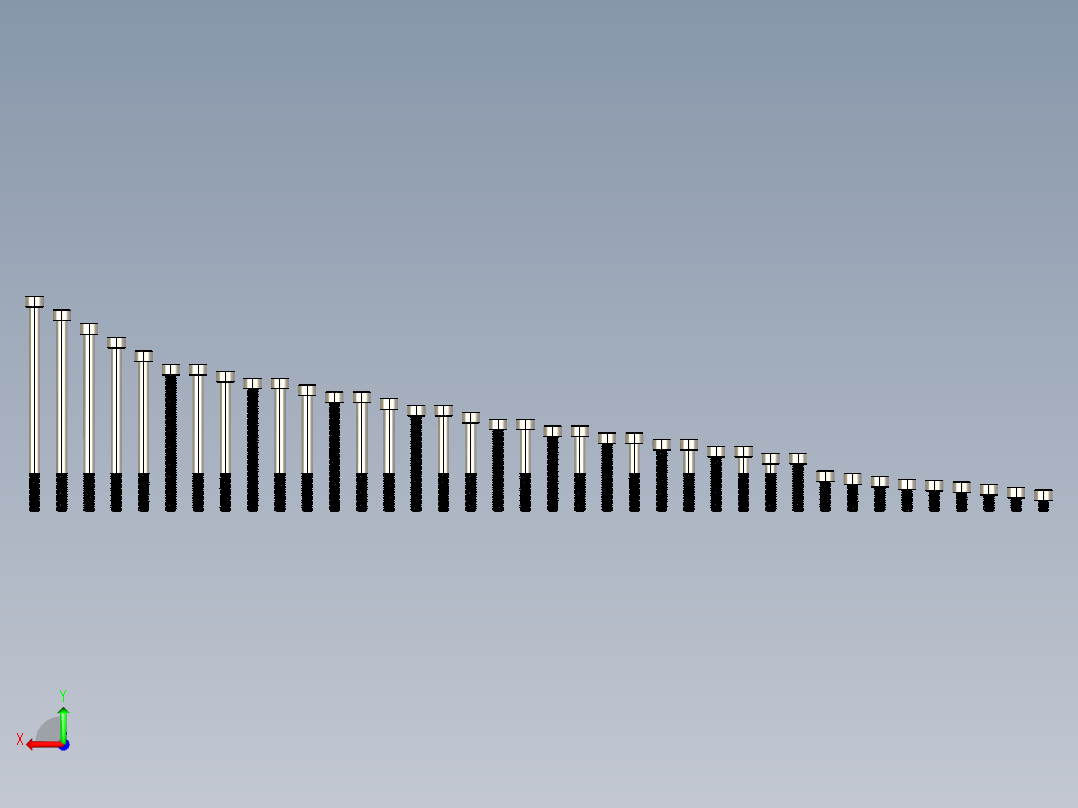 M8公制内六角螺钉汇总后视图