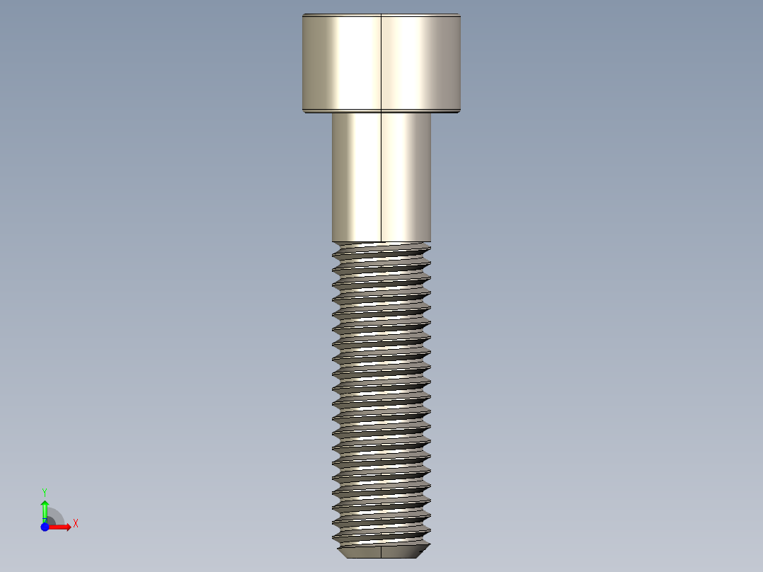 Screw_DIN_912_M10x45_A2.STEP公制内六角螺钉前视图