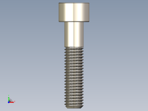 Screw_DIN_912_M10x45_A2.STEP公制内六角螺钉前视缩略图